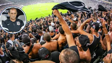 Torcida do Corinthians critica Ramón Diaz (Foto: Corinthians)