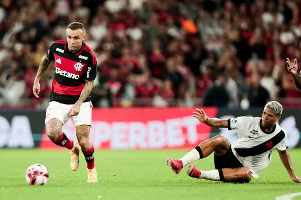 Cebolinha em ação no Flamengo x Vasco — Foto: Gilvan de Souza / Flamengo