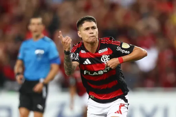 Luiz Araújo em Flamengo x LDU — Foto: Gilvan de Souza e Adriano Fontes/Flamengo