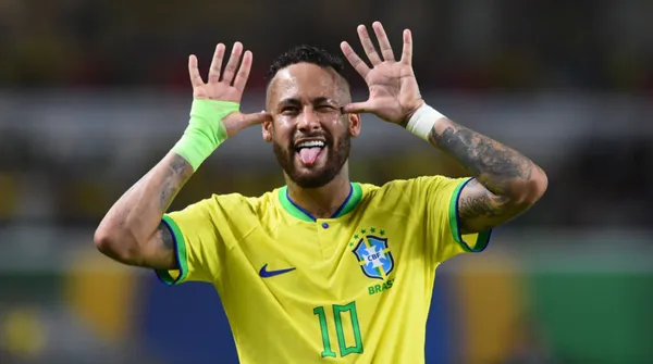 Neymar em ação pela Seleção Brasileira. Photo by Rich Storry/Getty Images