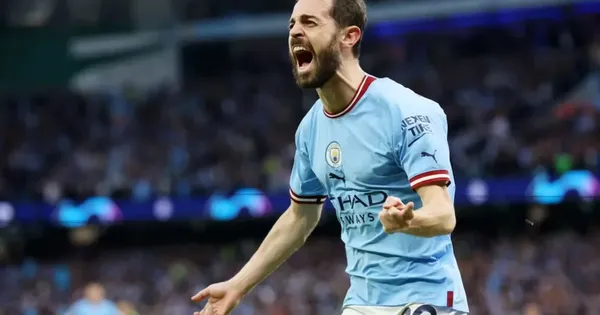 Bernardo Silva em ação pelo City — Foto: Reuters/Getty Images