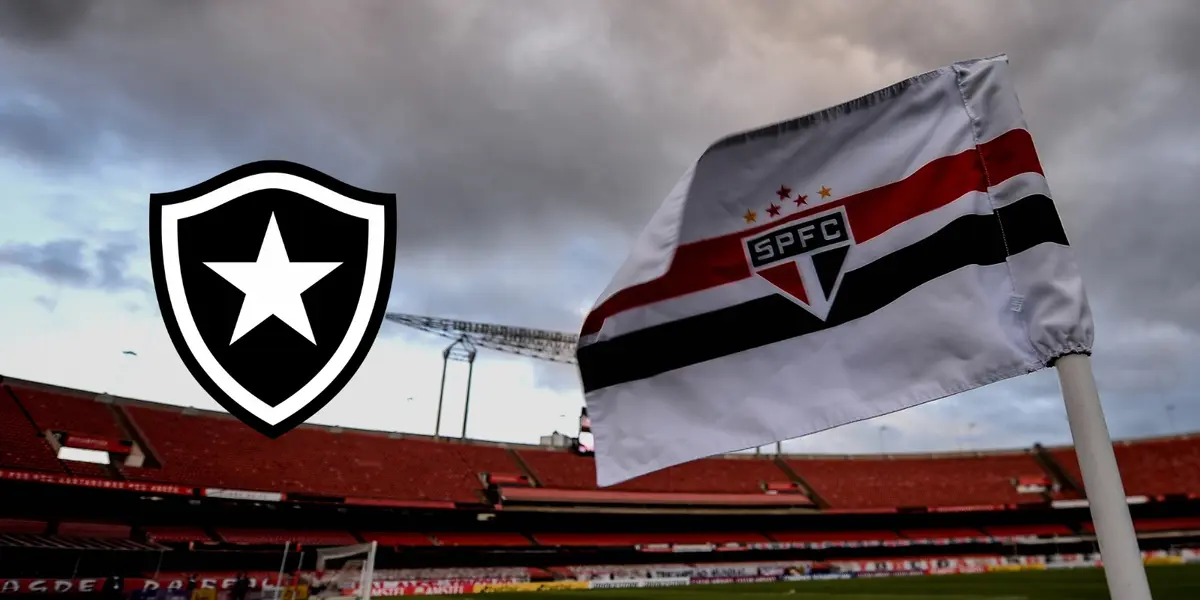 Bandeira de escanteio do São Paulo no estádio do Morumbi
