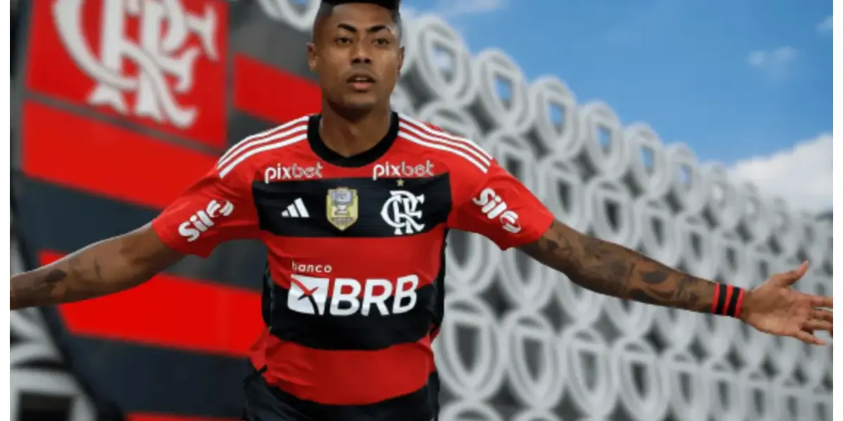 Bruno Henrique com a camisa do Flamengo