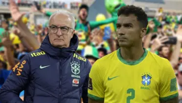 Dorival Júnior com a camisa da Seleção Brasileira e Danilo com a camisa da Seleção Brasileira