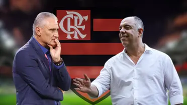 Tite técnico do Flamengo e Marcos Braz dirigente do Flamengo