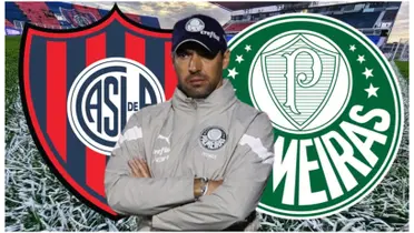 Abel Ferreira com a camisa do Palmeiras