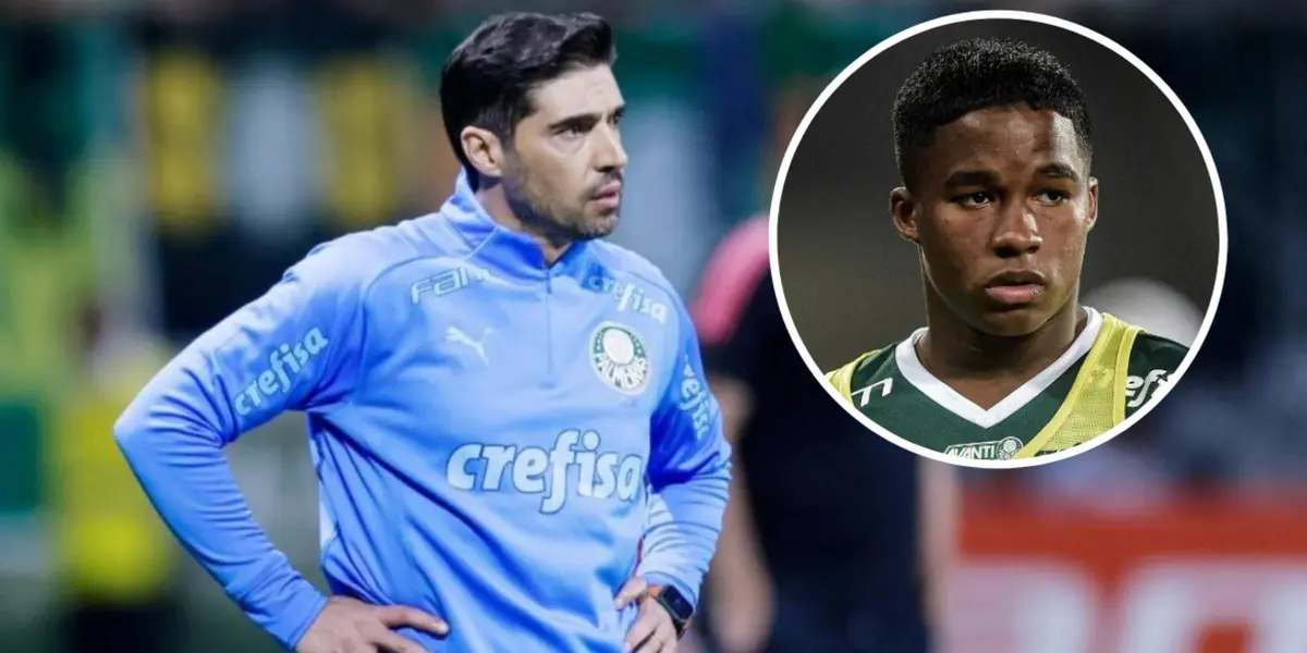 Abel Ferreira e Endrick no Palmeiras