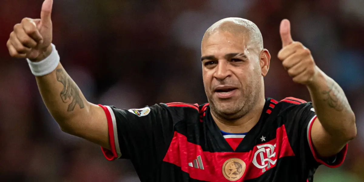 Adriano marcou dois gols, um por cada time em seu jogo de despedida