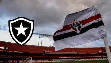 Bandeira de escanteio do São Paulo no estádio do Morumbi