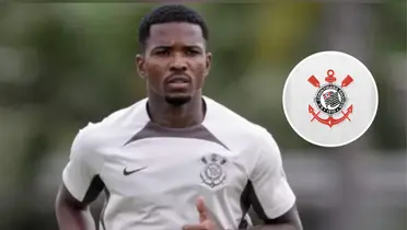 Cacá e o escudo do Corinthians