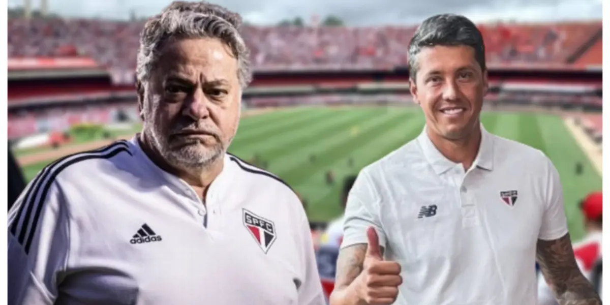 Casares com a camisa do Casares e Carpini com a camisa do São Paulo