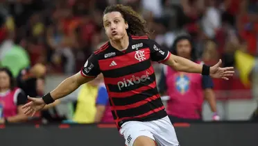 David Luiz comemora gol pelo Flamengo