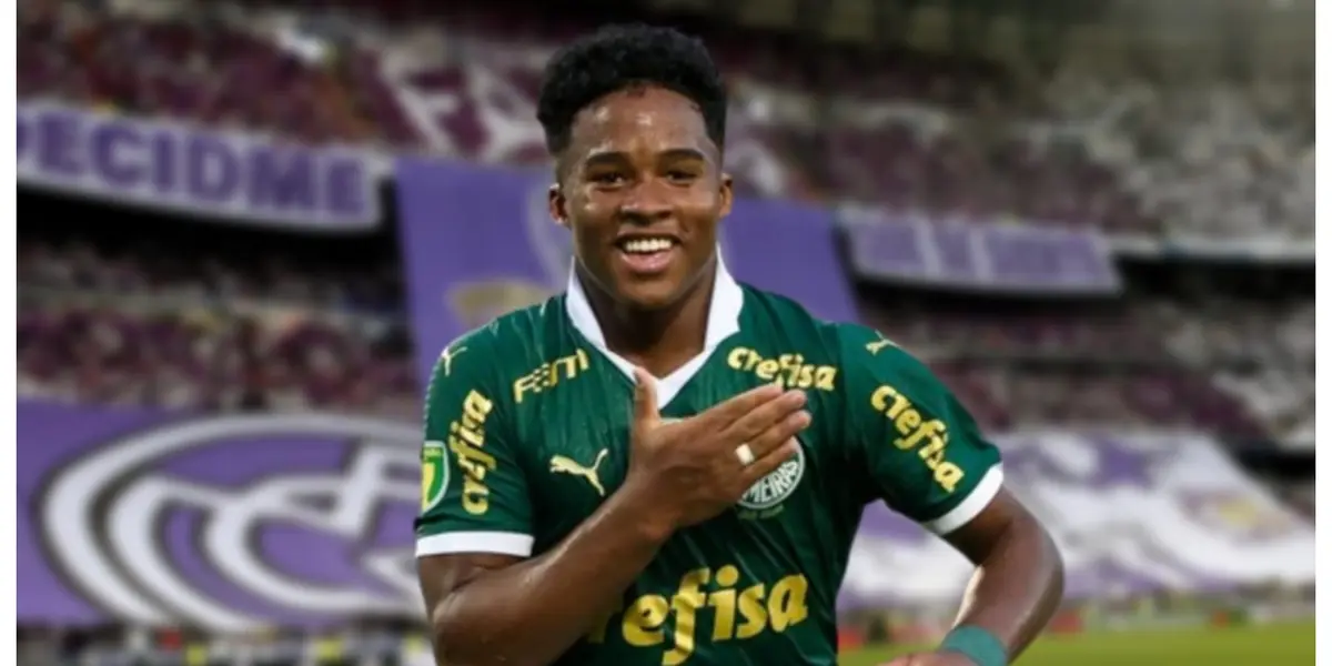 Endrick com a camisa do Palmeiras