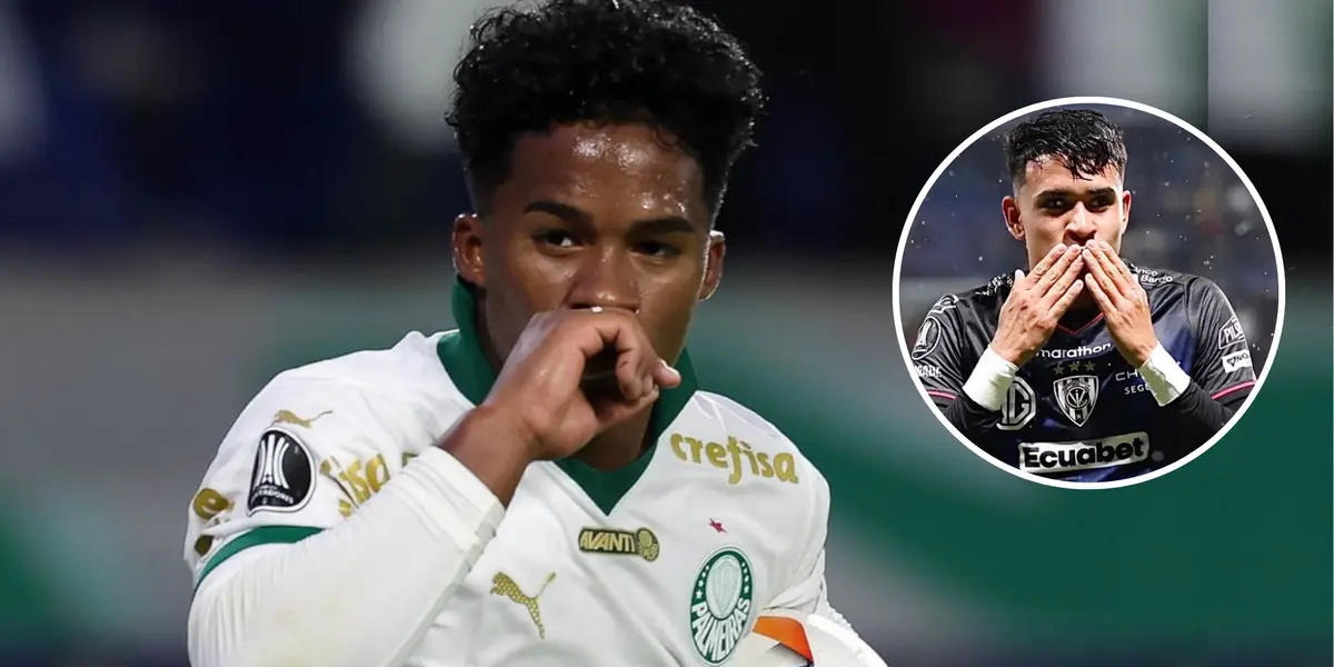 Endrick e ao lado Kendry Páez