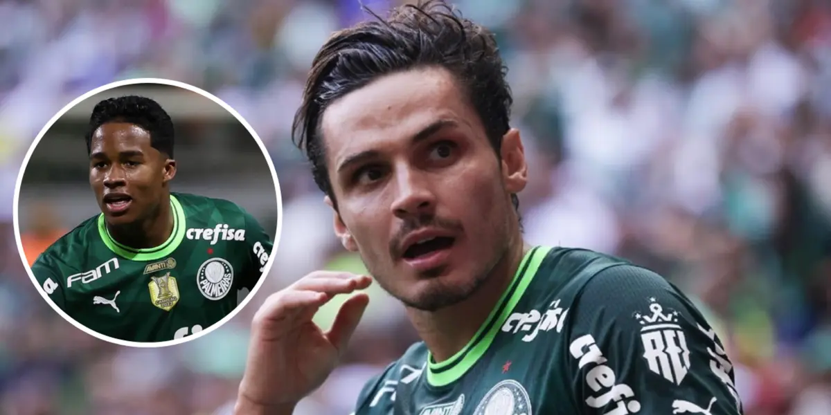 Endrick e Raphael Veiga no Palmeiras
