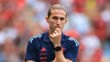 Filipe Luís, técnico do Flamengo. Foto: André Durão