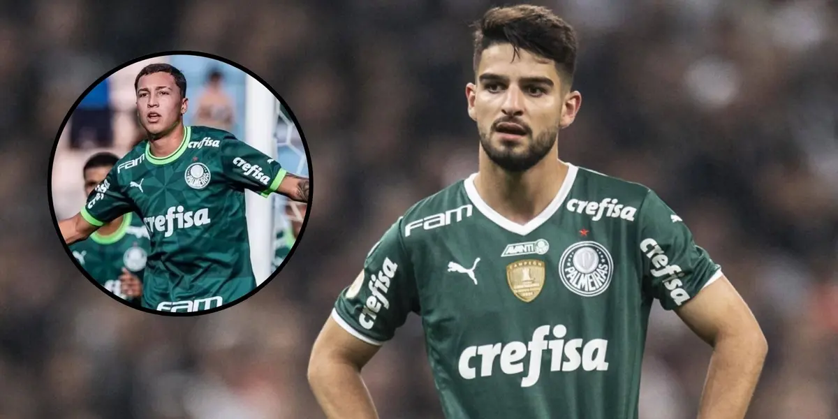 Flaco López em partida pelo Palmeiras e Thalys em partida da Copinha
