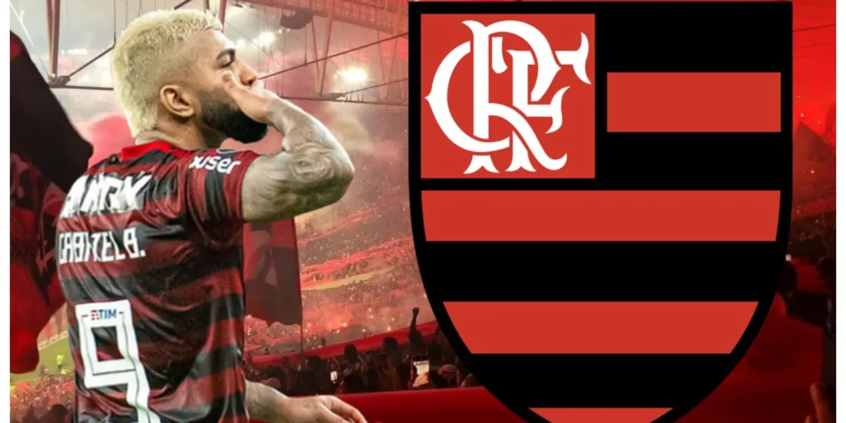 Gabigol com a camisa do Flamengo