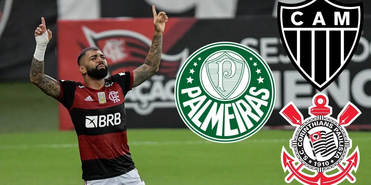Gabriel Barbosa tem mais amigos em rival do Brasileirão do que no Flamengo