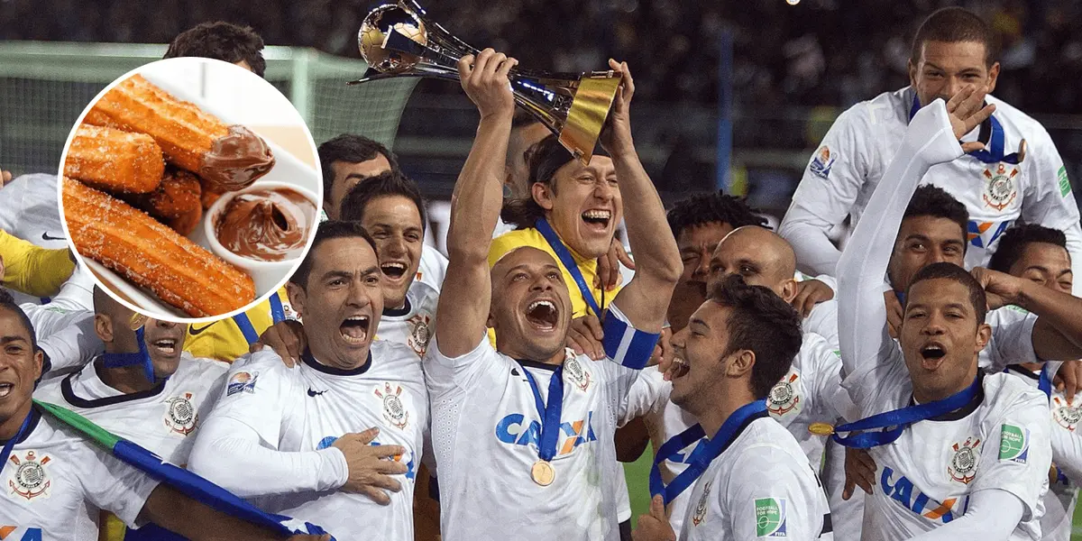 Goleiro aproveitou o momento de descontração para sacanear rivais