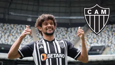 Gustavo Scarpa durante apresentação no Atlético-MG