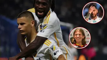 Jogadores do Los Angeles Galaxy durante partida