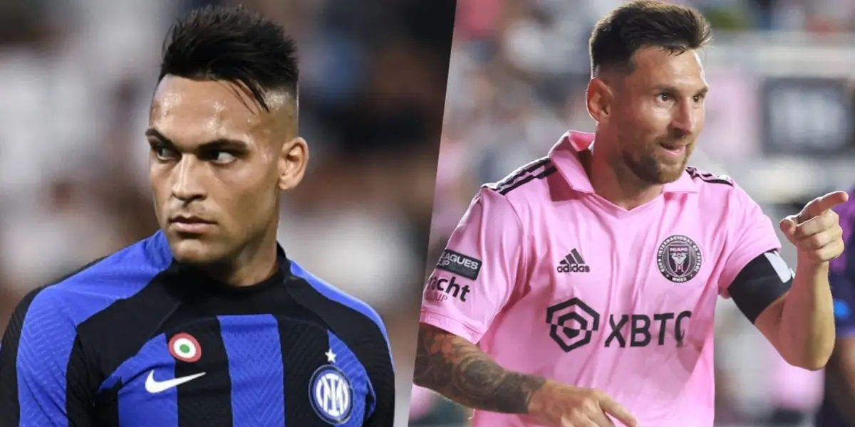 Lautaro Martínez e Lionel Messi