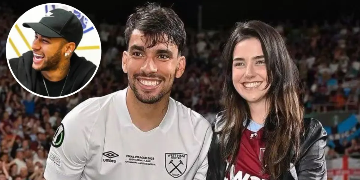 Neymar e Lucas Paquetá com sua esposa