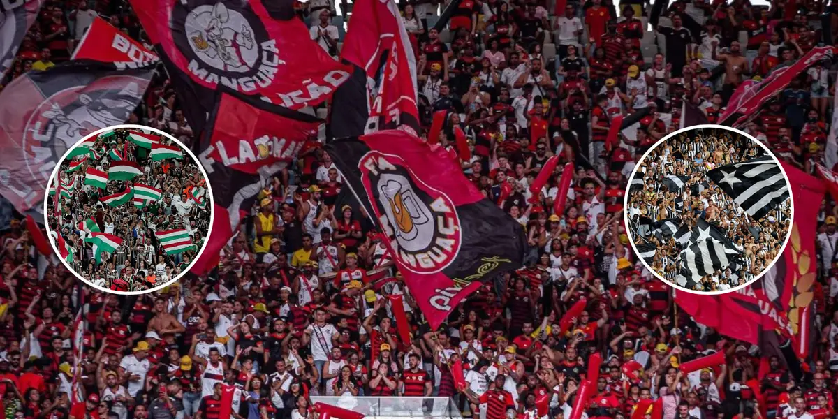 Torcida do Flamengo da show e esse foi o público do clássico entre Fluminense x Botafogo