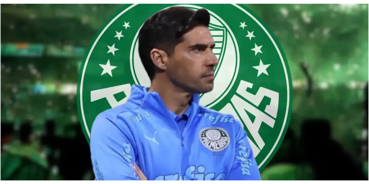 Abel Ferreira com a camisa do Palmeiras