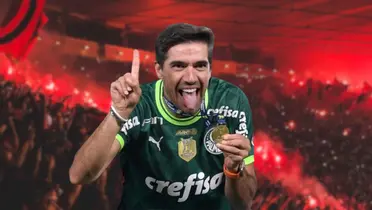 Abel Ferreira comemora o título do Campeonato Brasileiro pelo Palmeiras