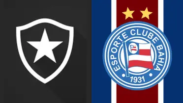 Escudo do Botafogo e ao lado o escudo do Bahia