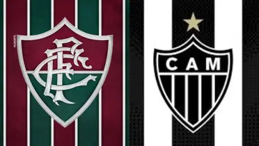 Escudo do Fluminense e ao lado o escudo do Atlético-MG