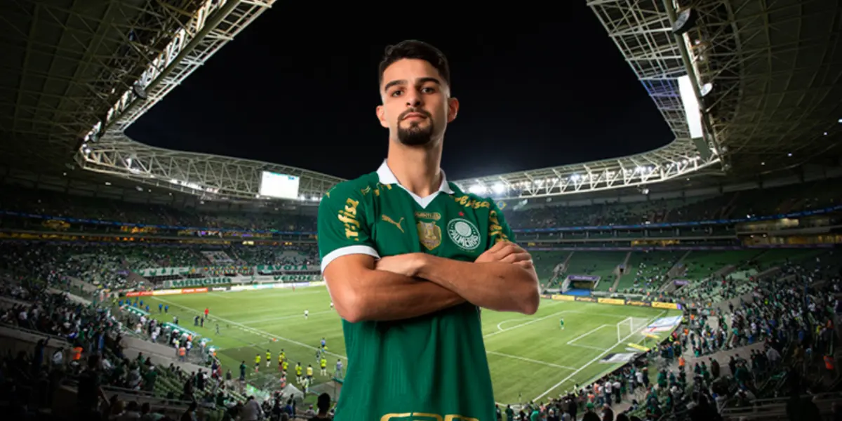 Flaco López com a camisa do Palmeiras