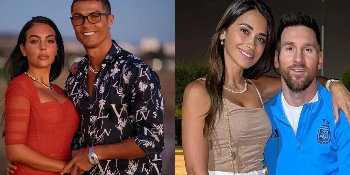 Georgina e Cristiano Ronaldo e Antonela Roccuzzo e Lionel Messi