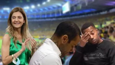 Leila Pereira, Daniel Alves e Robinho