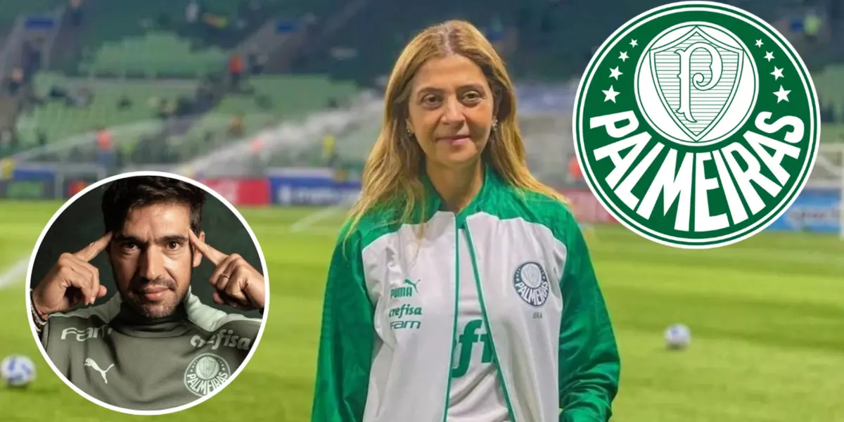 Leila Pereira e Abel Ferreira no Palmeiras