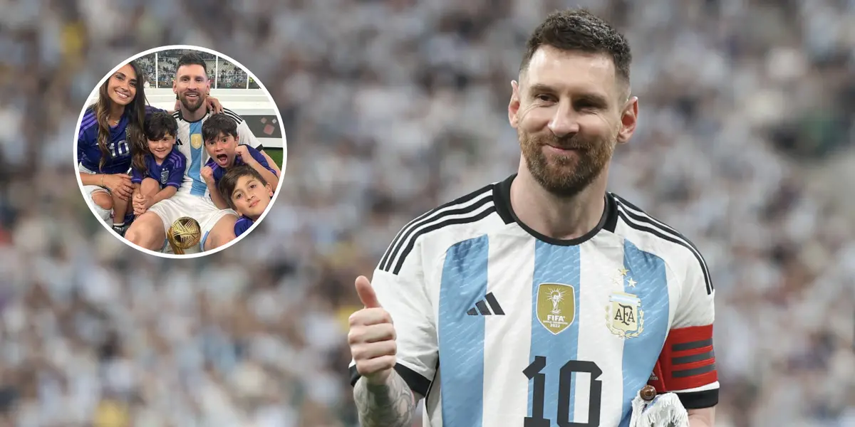 Lionel Messi com a camisa da Seleção Argentina