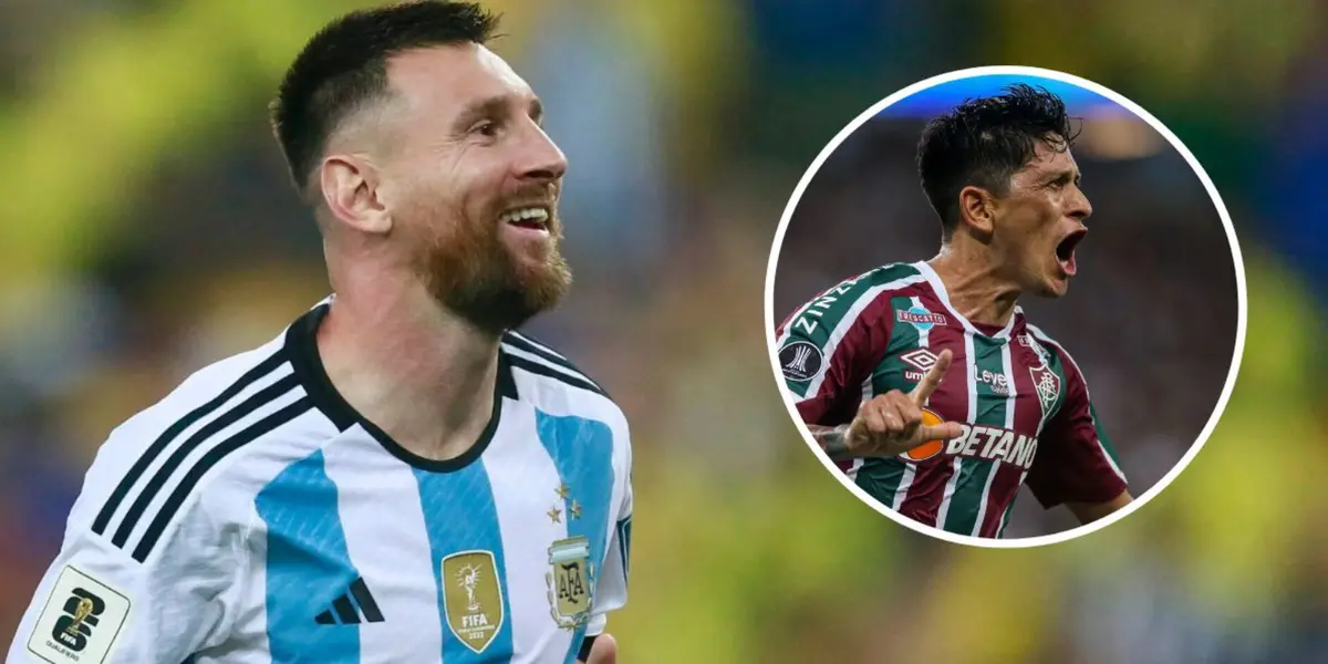 Lionel Messi e Germán Cano