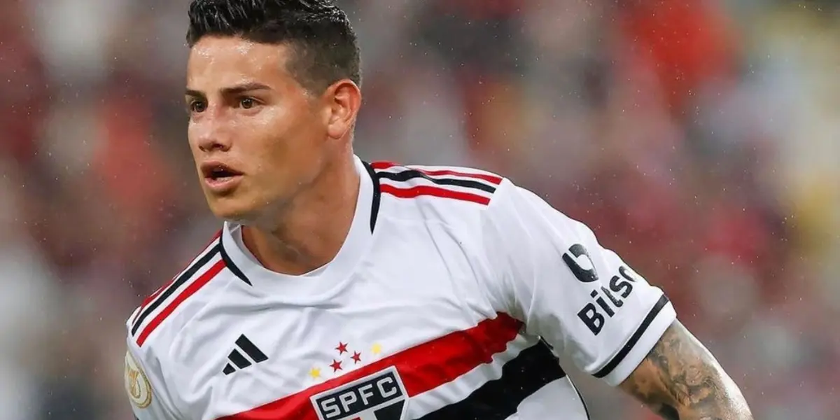 James Rodriguez com a camisa do São Paulo - Foto | Divulgação: Getty Images 