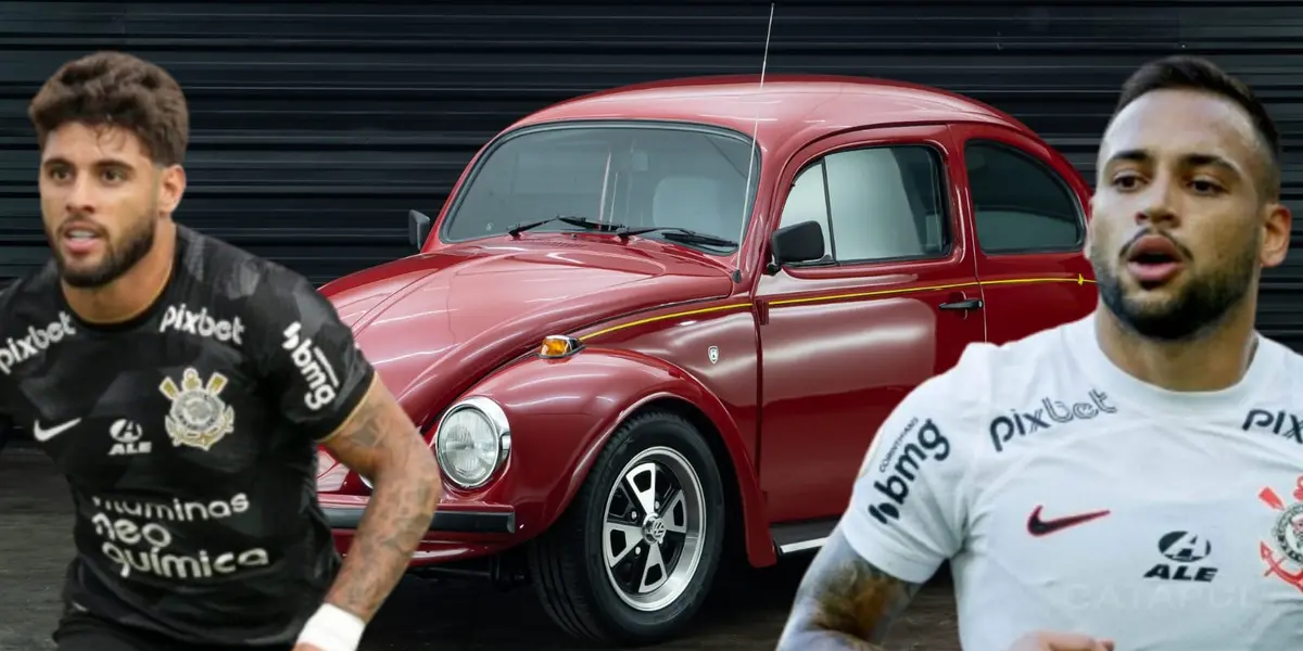 Yuri Alberto com a camisa do Corinthians e Maycon com a camisa do Corinthians